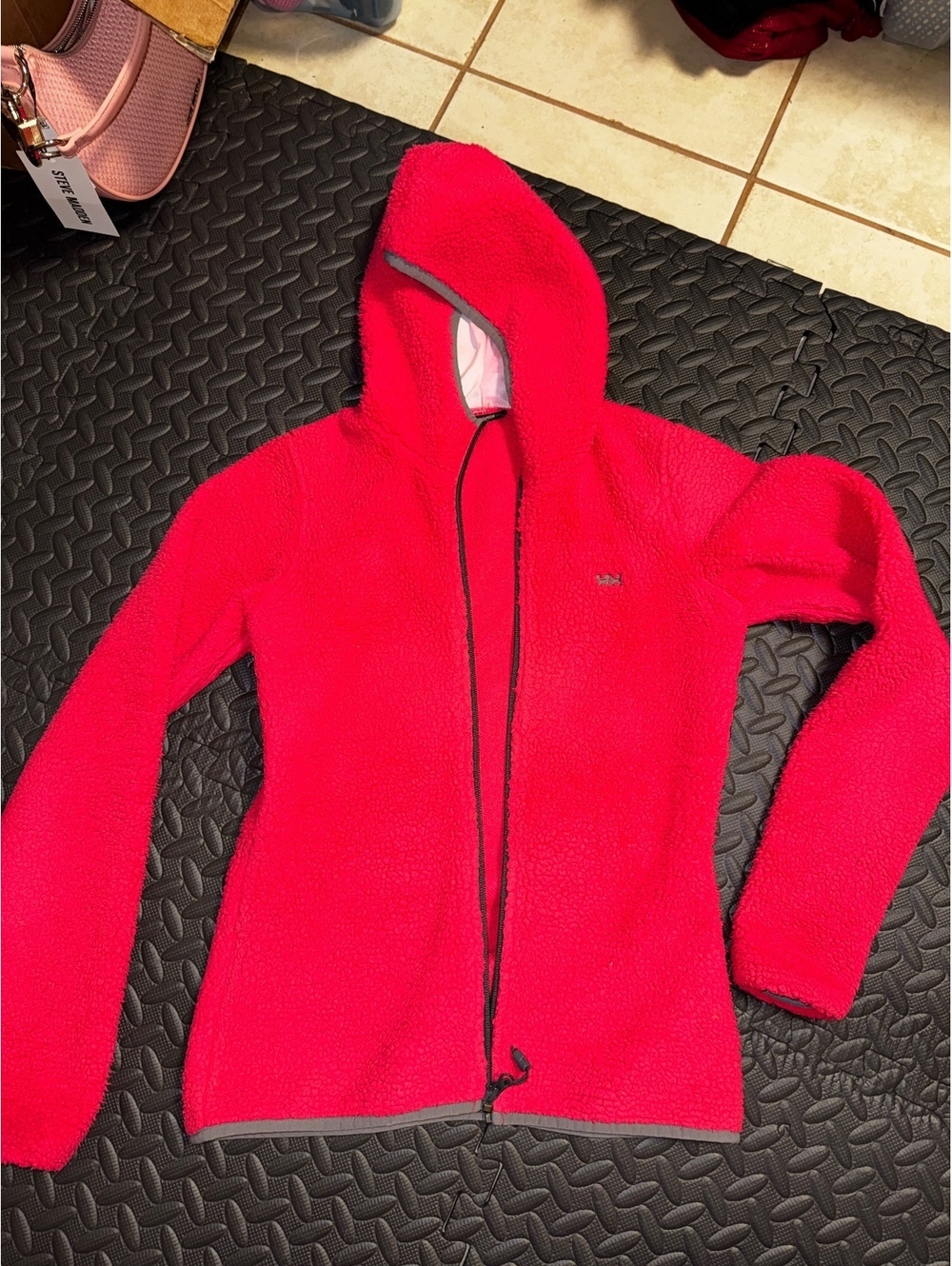 Helly Hansen Red Fleece Hooded Jacket size
